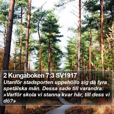 2 Kungaboken 7:3 SV1917 Bible Verse Image