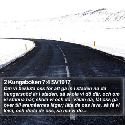 2 Kungaboken 7:4 SV1917 Bible Verse Image