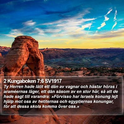 2 Kungaboken 7:6 SV1917 Bible Verse Image