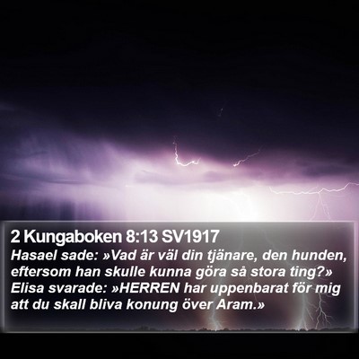 2 Kungaboken 8:13 SV1917 Bible Verse Image