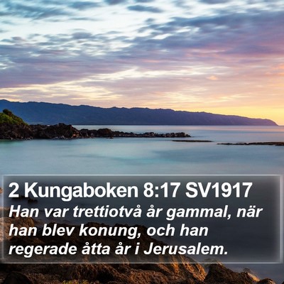 2 Kungaboken 8:17 SV1917 Bible Verse Image