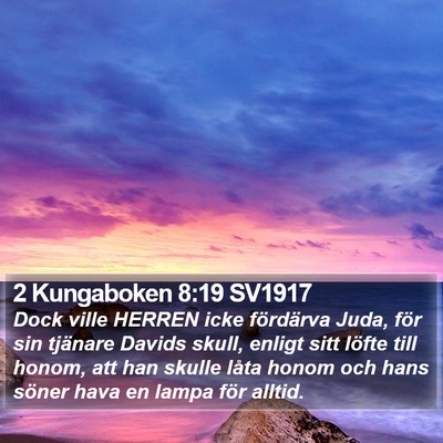 2 Kungaboken 8:19 SV1917 Bible Verse Image