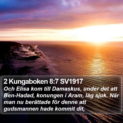 2 Kungaboken 8:7 SV1917 Bible Verse Image