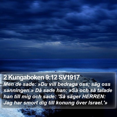 2 Kungaboken 9:12 SV1917 Bible Verse Image