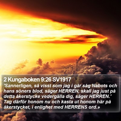 2 Kungaboken 9:26 SV1917 Bible Verse Image