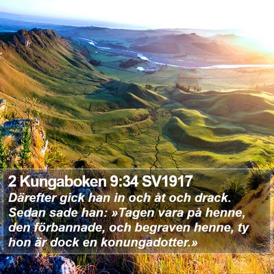 2 Kungaboken 9:34 SV1917 Bible Verse Image