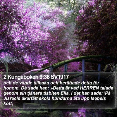 2 Kungaboken 9:36 SV1917 Bible Verse Image