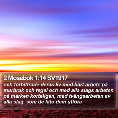 2 Mosebok 1:14 SV1917 Bible Verse Image