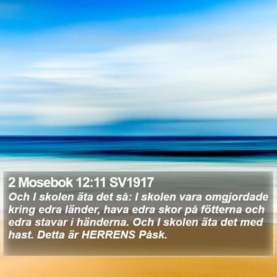 2 Mosebok 12:11 SV1917 Bible Verse Image