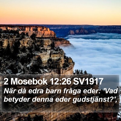 2 Mosebok 12:26 SV1917 Bible Verse Image