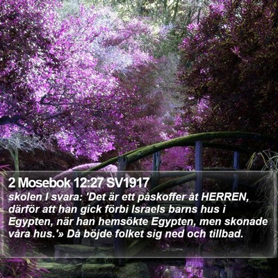 2 Mosebok 12:27 SV1917 Bible Verse Image