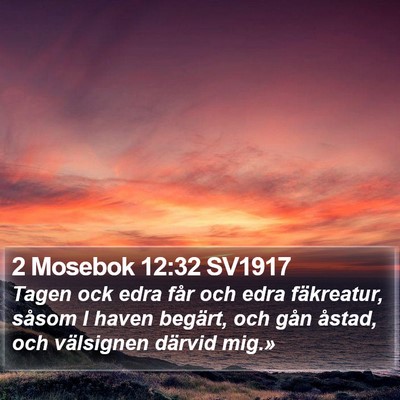 2 Mosebok 12:32 SV1917 Bible Verse Image