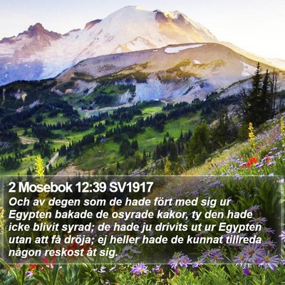 2 Mosebok 12:39 SV1917 Bible Verse Image