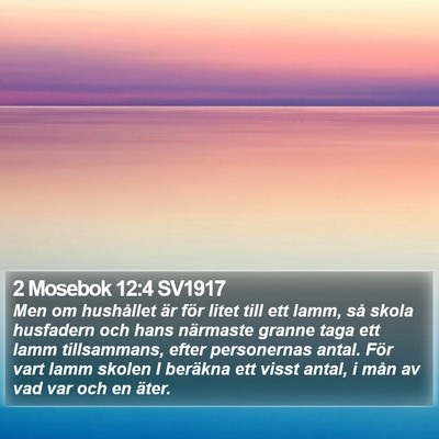 2 Mosebok 12:4 SV1917 Bible Verse Image
