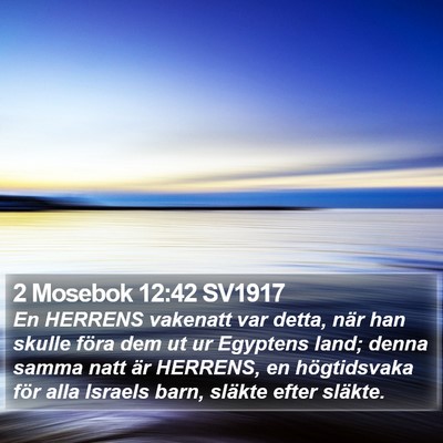 2 Mosebok 12:42 SV1917 Bible Verse Image