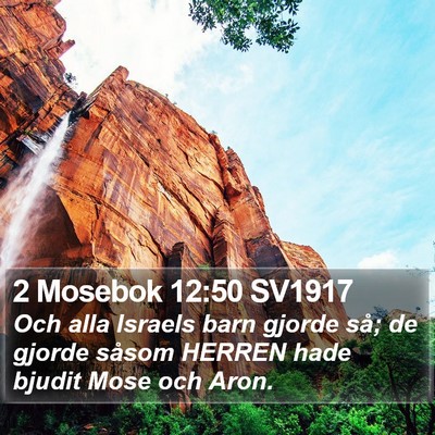 2 Mosebok 12:50 SV1917 Bible Verse Image