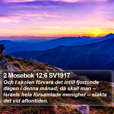 2 Mosebok 12:6 SV1917 Bible Verse Image