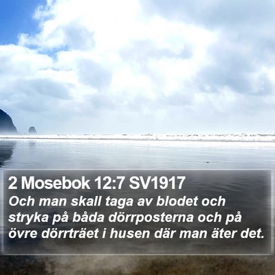 2 Mosebok 12:7 SV1917 Bible Verse Image