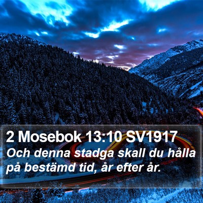 2 Mosebok 13:10 SV1917 Bible Verse Image
