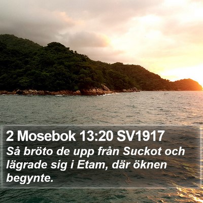2 Mosebok 13:20 SV1917 Bible Verse Image