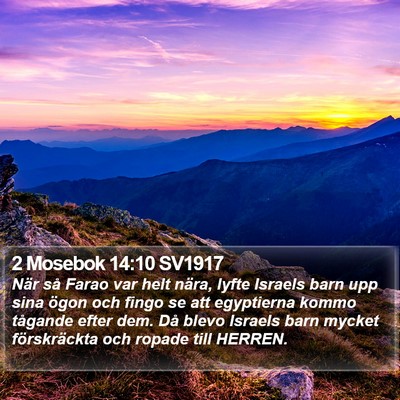 2 Mosebok 14:10 SV1917 Bible Verse Image