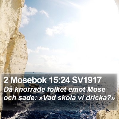 2 Mosebok 15:24 SV1917 Bible Verse Image