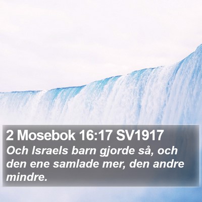 2 Mosebok 16:17 SV1917 Bible Verse Image