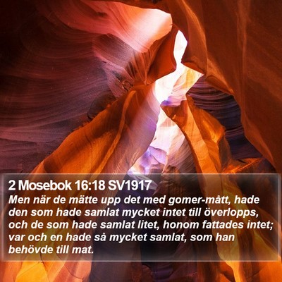 2 Mosebok 16:18 SV1917 Bible Verse Image