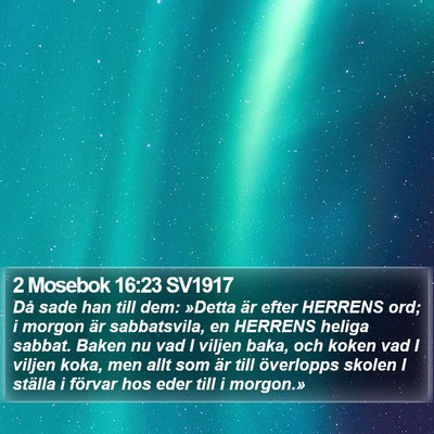 2 Mosebok 16:23 SV1917 Bible Verse Image