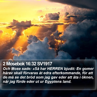 2 Mosebok 16:32 SV1917 Bible Verse Image