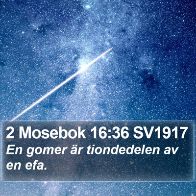 2 Mosebok 16:36 SV1917 Bible Verse Image