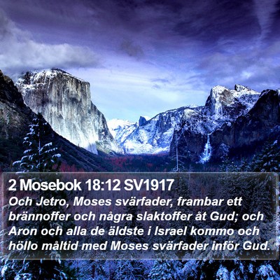 2 Mosebok 18:12 SV1917 Bible Verse Image