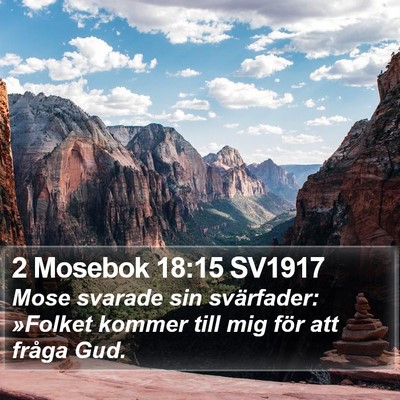 2 Mosebok 18:15 SV1917 Bible Verse Image