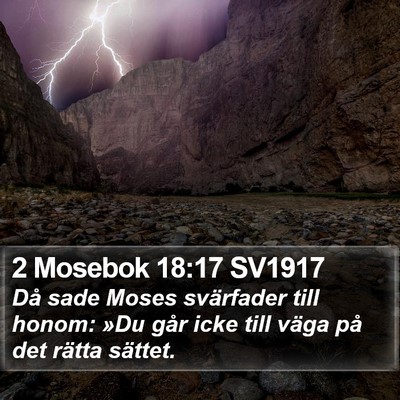 2 Mosebok 18:17 SV1917 Bible Verse Image