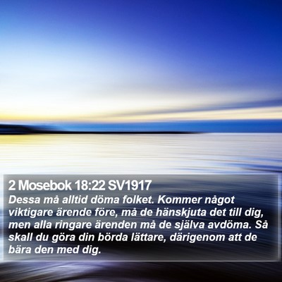 2 Mosebok 18:22 SV1917 Bible Verse Image