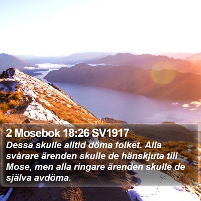 2 Mosebok 18:26 SV1917 Bible Verse Image