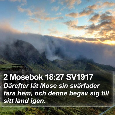 2 Mosebok 18:27 SV1917 Bible Verse Image