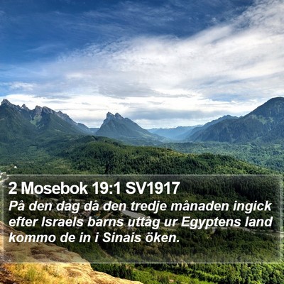 2 Mosebok 19:1 SV1917 Bible Verse Image