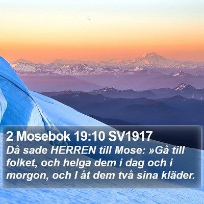 2 Mosebok 19:10 SV1917 Bible Verse Image