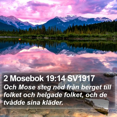 2 Mosebok 19:14 SV1917 Bible Verse Image