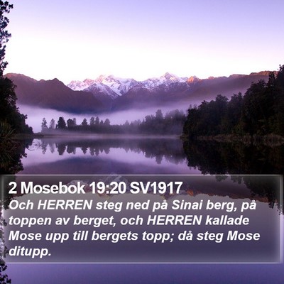 2 Mosebok 19:20 SV1917 Bible Verse Image