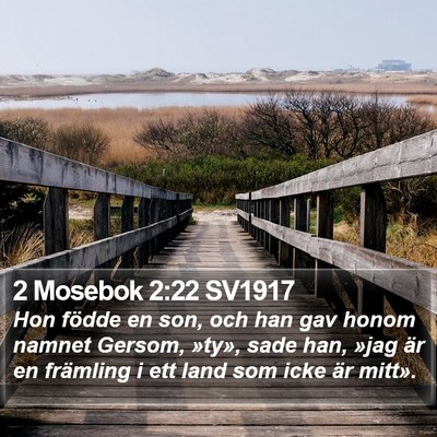 2 Mosebok 2:22 SV1917 Bible Verse Image