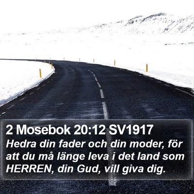 2 Mosebok 20:12 SV1917 Bible Verse Image
