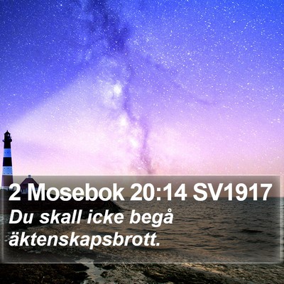 2 Mosebok 20:14 SV1917 Bible Verse Image
