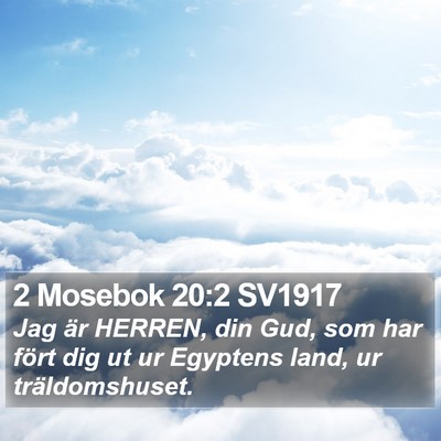 2 Mosebok 20:2 SV1917 Bible Verse Image