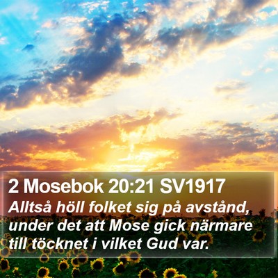 2 Mosebok 20:21 SV1917 Bible Verse Image