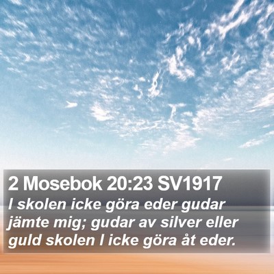 2 Mosebok 20:23 SV1917 Bible Verse Image