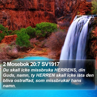 2 Mosebok 20:7 SV1917 Bible Verse Image