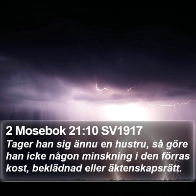 2 Mosebok 21:10 SV1917 Bible Verse Image
