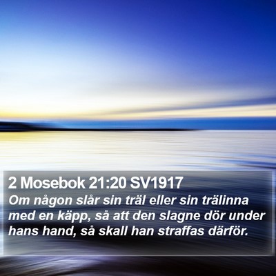 2 Mosebok 21:20 SV1917 Bible Verse Image